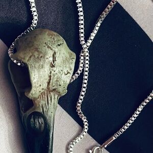 Unique Resin Skull Pendant Necklace